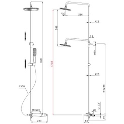 Lemark Душевая система Swan LM5462BG – фотография-2